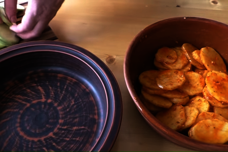 Картофель с кабачками в духовке: шаг 2