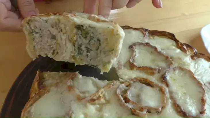 Пирог из лаваша с кабачком и фаршем: шаг 7