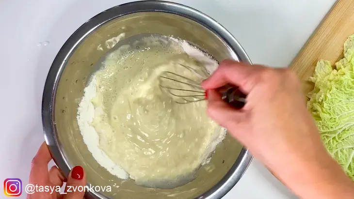Оладьи капустные по-корейски: шаг 2