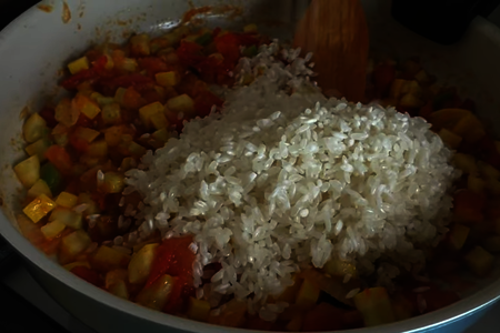 Рис в духовке с шашлычками : шаг 3