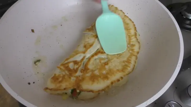 Польский завтрак / блины с овощами и сыром: шаг 4