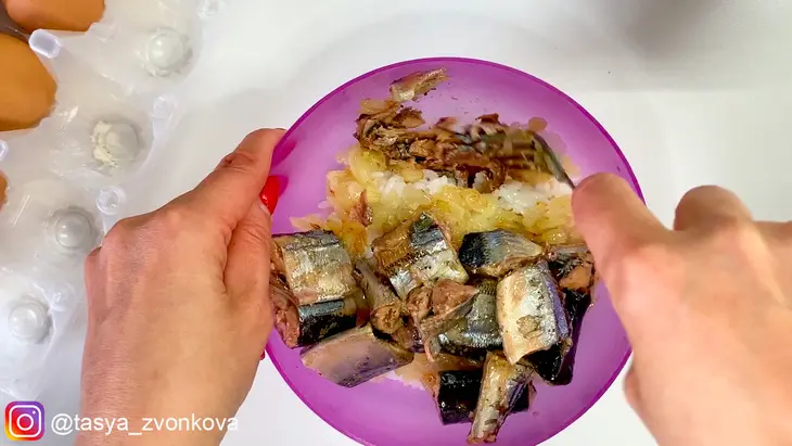 Пирог из рыбы: шаг 2