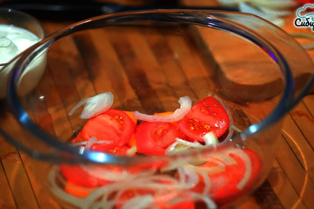 Фаршированный болгарский перец со сметанным соусом в духовке: шаг 4