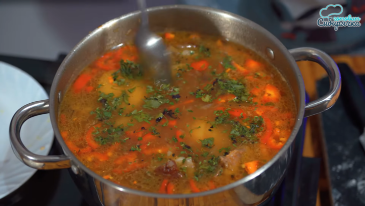 Мясной суп из говядины с овощами и клецками: шаг 9