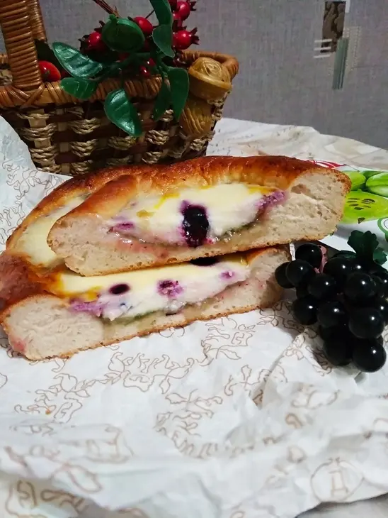 Сметанник с крыжовниковм и джемом «махеевъ» «кусочки лета»: шаг 8