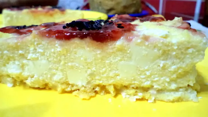 Творожное чудо "маки" с клубничным джемом «махеевъ» «кусочки лета»: шаг 8