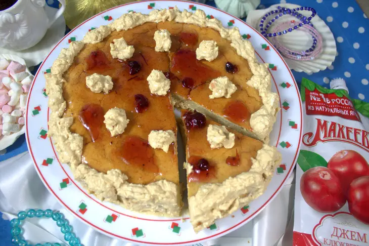 Пирог из нута с джемом «махеевъ» «кусочки лета»: шаг 9