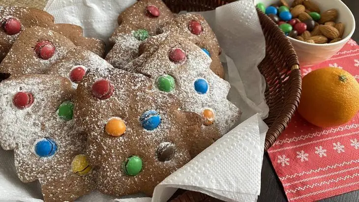 Шоколадное печенье на новый год и рождество "ёлочки": шаг 2