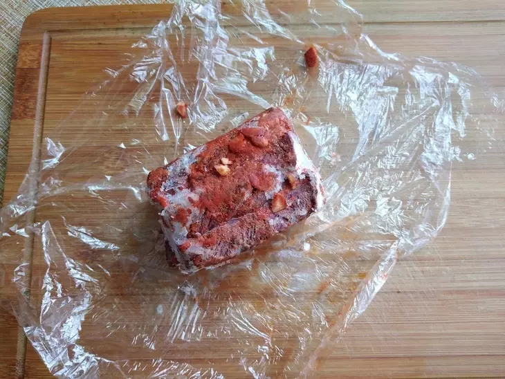Закусочное сало в луковой шелухе: шаг 12