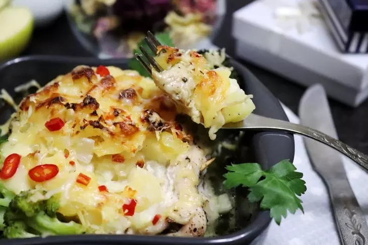 Куриная грудка, фаршированная ананасом с яблоками: шаг 6