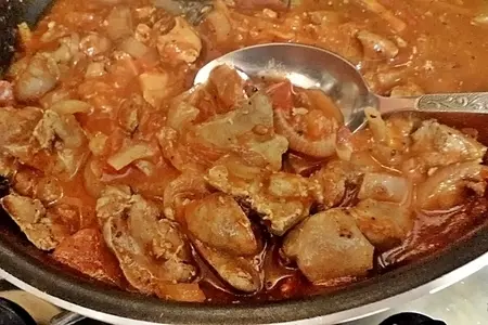 Куриная печень по-русски "ай, да потрошки!"/готовим на 23 февраля и 8 марта: шаг 4