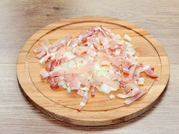 Картофельные блины с беконом и луком#масленица2021: шаг 4