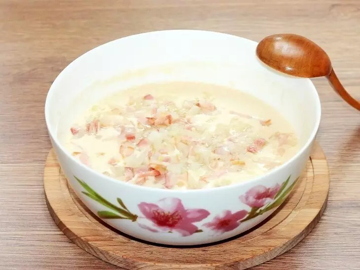 Картофельные блины с беконом и луком#масленица2021: шаг 6
