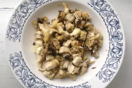 Блинные узелки с курицей и грибами #масленица2021: шаг 7