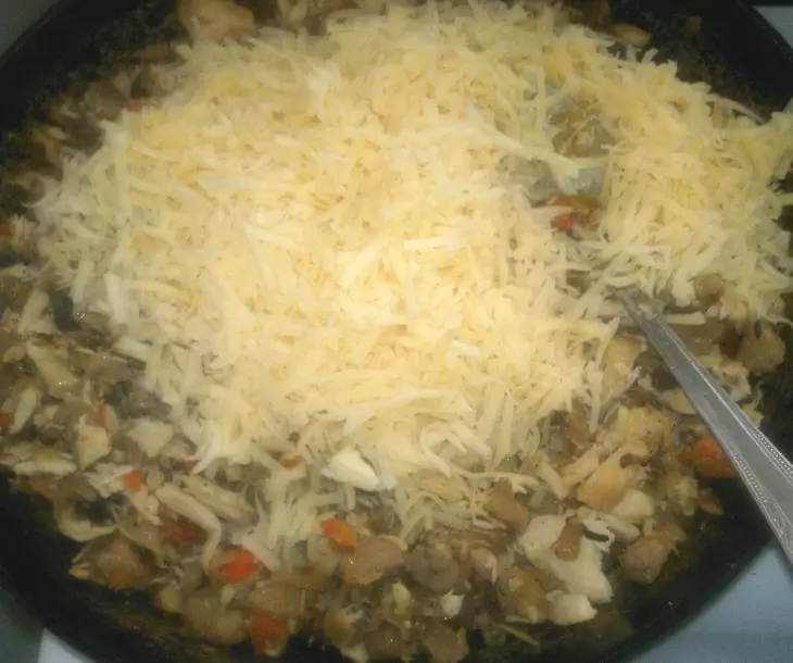 Блинные узелки с курицей и грибами #масленица2021: шаг 12