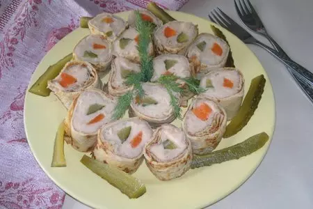 Блинные роллы "мозаика" #масленица2021: шаг 19