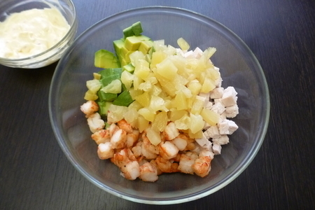 Салат-коктейль с креветками и авокадо: шаг 3