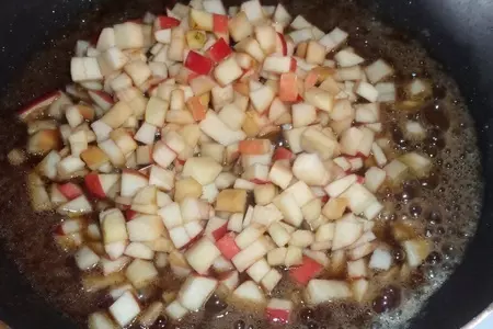 Шоколадные блины с яблоком и корицей #масленица2021: шаг 12