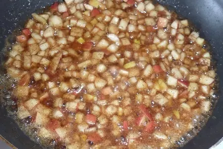 Шоколадные блины с яблоком и корицей #масленица2021: шаг 13