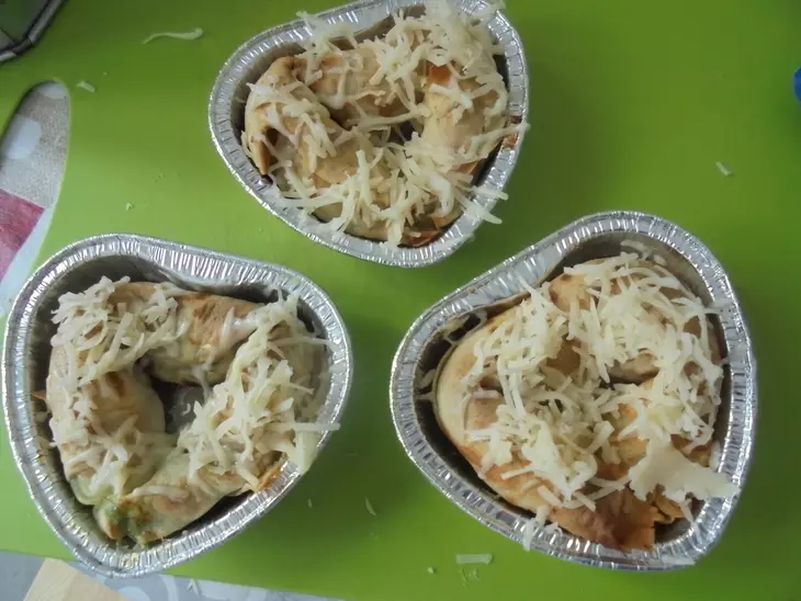 Запеченные блины со шпинатом и куриным фаршем #масленица 2021: шаг 6