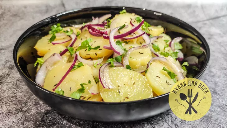 Картофельный салат, постный рецепт: шаг 2