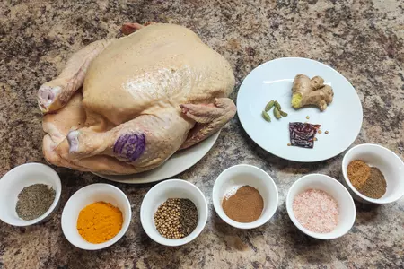 Курица целиком в духовке: шаг 1