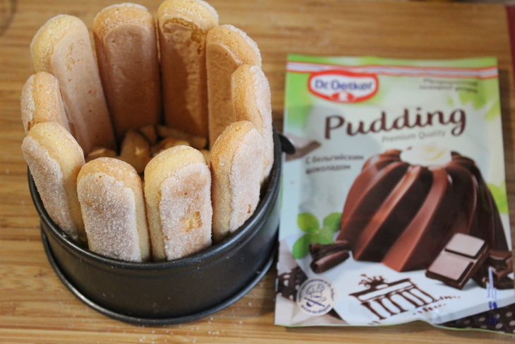 Десерт с пудингом "вкус бельгийского шоколада": шаг 1