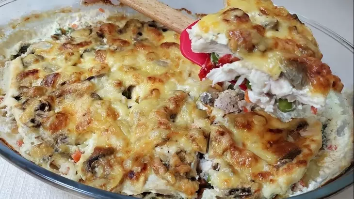 Сочная, нежная куриная запеканка с овощами - ленивый ужин для всей семьи: шаг 13