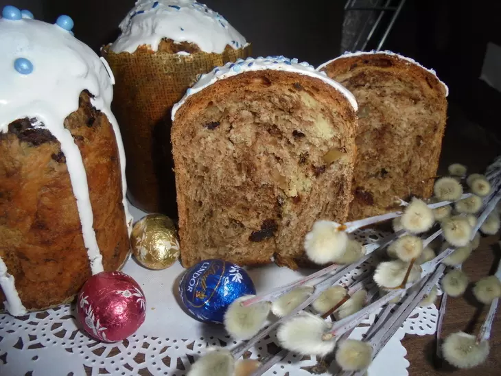 Шоколадный кулич с сухофруктами и грецкими орехами #пасха: шаг 9