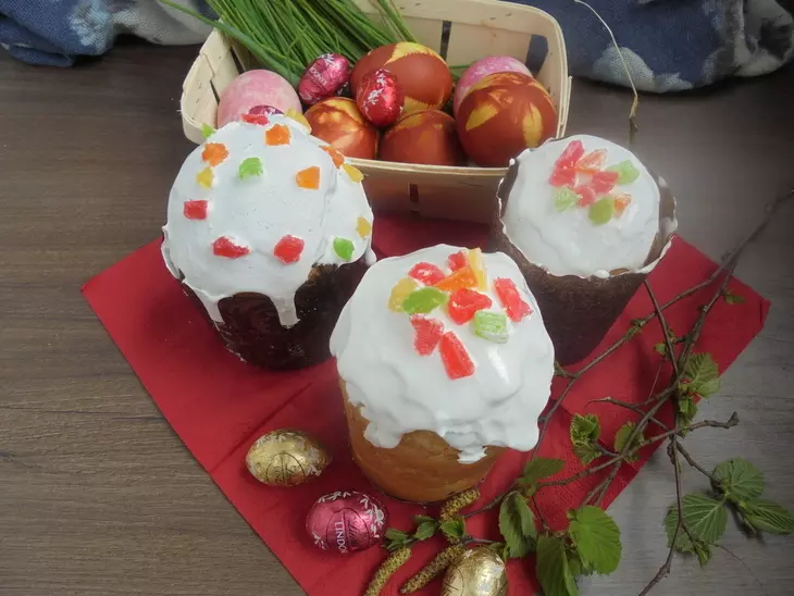 Пасхальный кулич с изюмом, цукатами и коньяком #пасха: шаг 6
