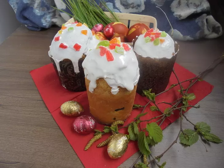 Пасхальный кулич с изюмом, цукатами и коньяком #пасха: шаг 7