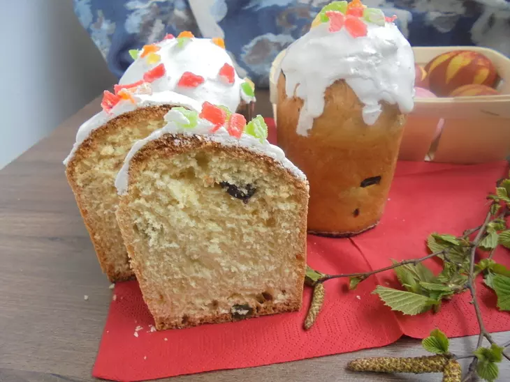 Пасхальный кулич с изюмом, цукатами и коньяком #пасха: шаг 8