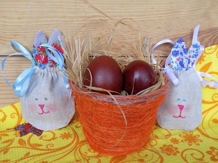 Яйца в подарочных мешочках  #пасха2021: шаг 2