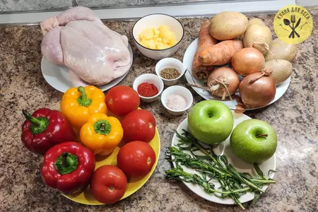 Жаркое из курицы в казане по-домашнему: шаг 1