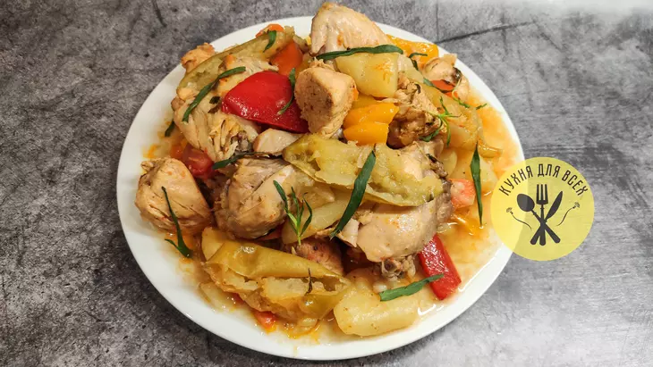 Жаркое из курицы в казане по-домашнему: шаг 2