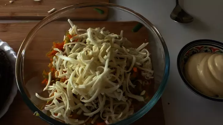 Закусочный печеночный торт с кабачками: шаг 5