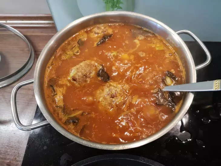 Летние щи с тефтелями-гречаниками  #литкухня  #кулинар: шаг 6
