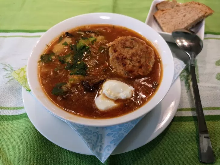 Летние щи с тефтелями-гречаниками  #литкухня  #кулинар: шаг 8