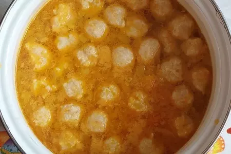 Зелёные щи с куриными фрикадельками #литкухня #кулинар: шаг 9