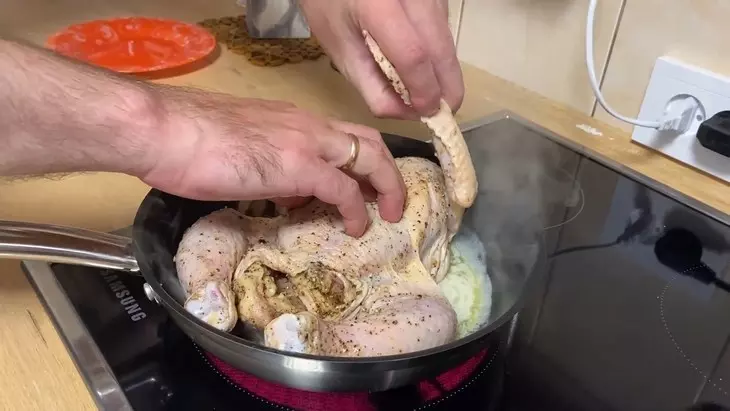 Жаренный цыплёнок табака: шаг 4