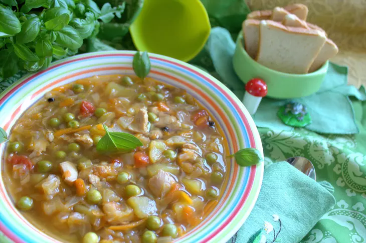 Щи из молодой капусты с горошком #литкухня и #кулинар: шаг 9