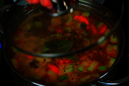 Летний куриный суп с овощами: шаг 7