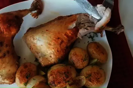 Окорочка с картошкой в духовке: шаг 5