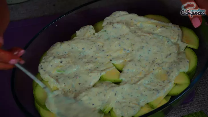 Кабачковая запеканка с творогом и сыром: шаг 6