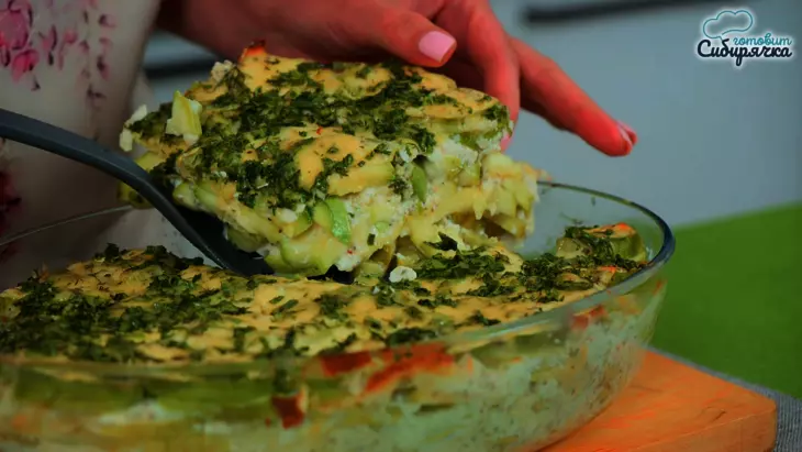 Кабачковая запеканка с творогом и сыром: шаг 9