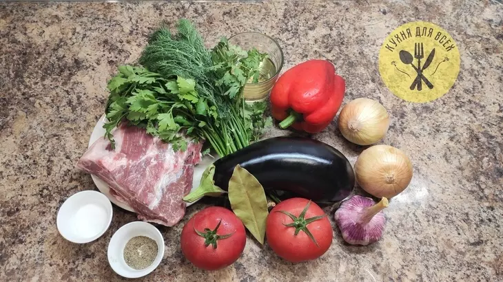 Свиная шея в духовке с овощами: шаг 1