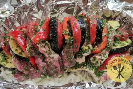 Свиная шея в духовке с овощами: шаг 2