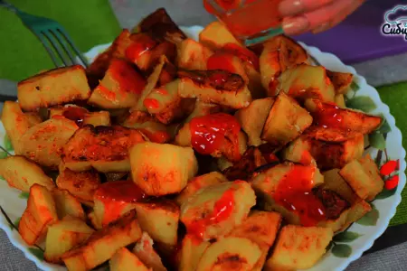 Закусочный салат из жареных баклажанных кубиков: шаг 4