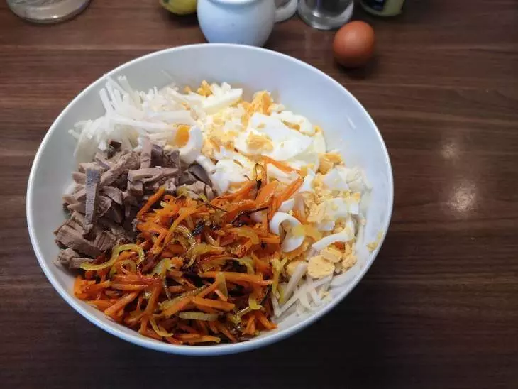 Салат архиерейский с домашним майонезом: шаг 4