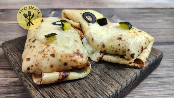 Кукурузные блины с начинкой из кабачков: шаг 8